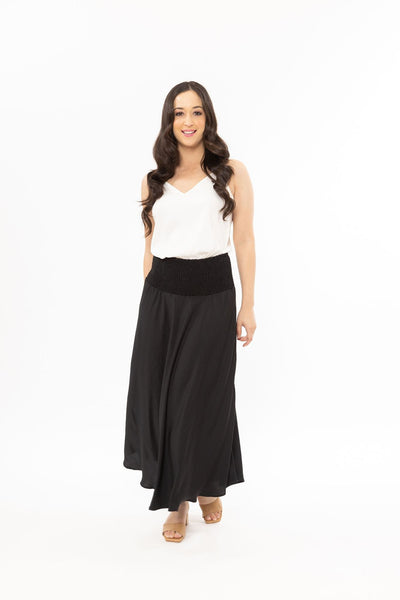 Leila + Luca - Dazzling Maxi Skirt | Black