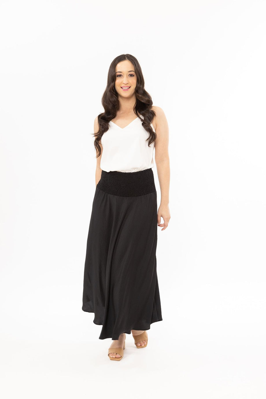 Leila + Luca - Dazzling Maxi Skirt | Black