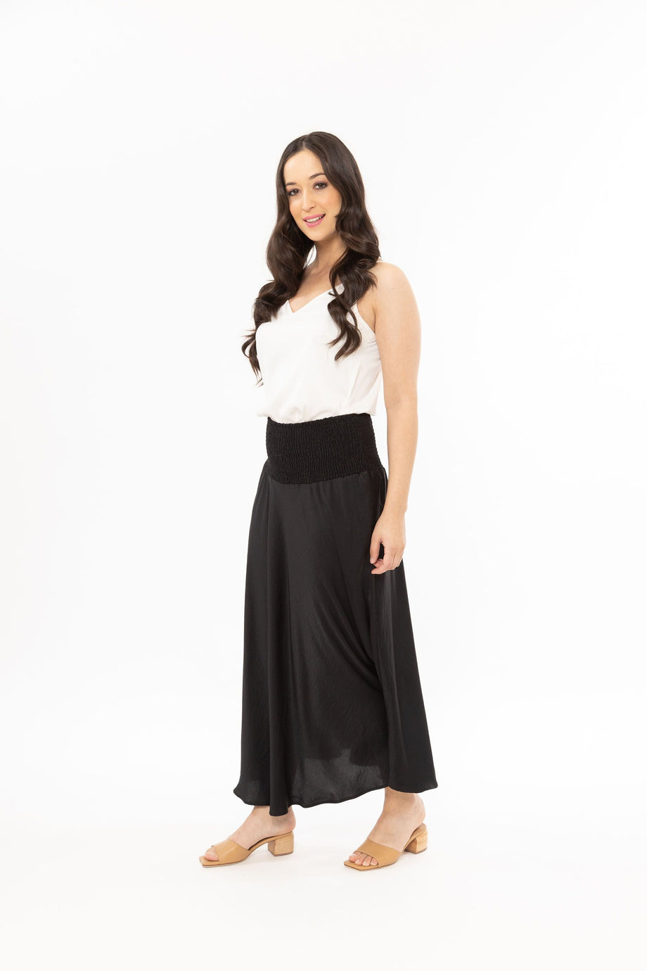 Leila + Luca - Dazzling Maxi Skirt | Black