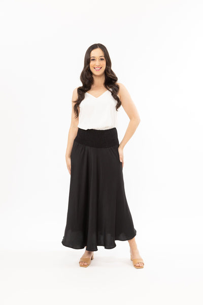 Leila + Luca - Dazzling Maxi Skirt | Black