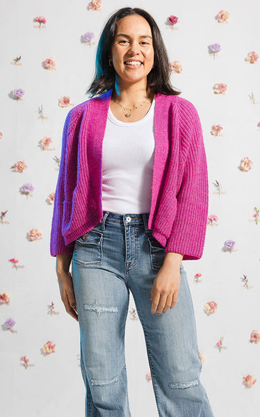 Hello Friday - Demi Cardigan | Raspberry