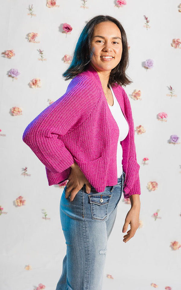 Hello Friday - Demi Cardigan | Raspberry
