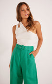 Mink Pink - Ella One Shoulder Knit Top | White