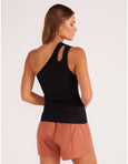 Mink Pink - Ella One Shoulder Knit Top | Black