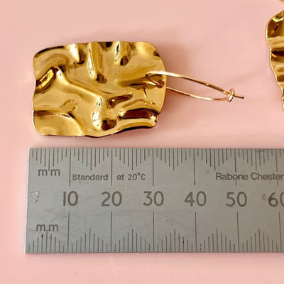 Penny Foggo - Rectangle Textured Drops | Gold