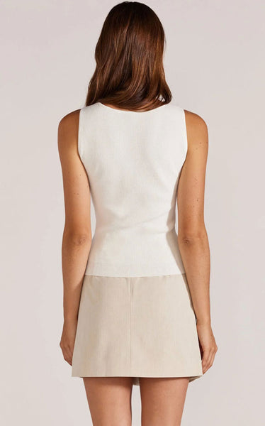 Staple The Label - Gracie Knit Tank | White