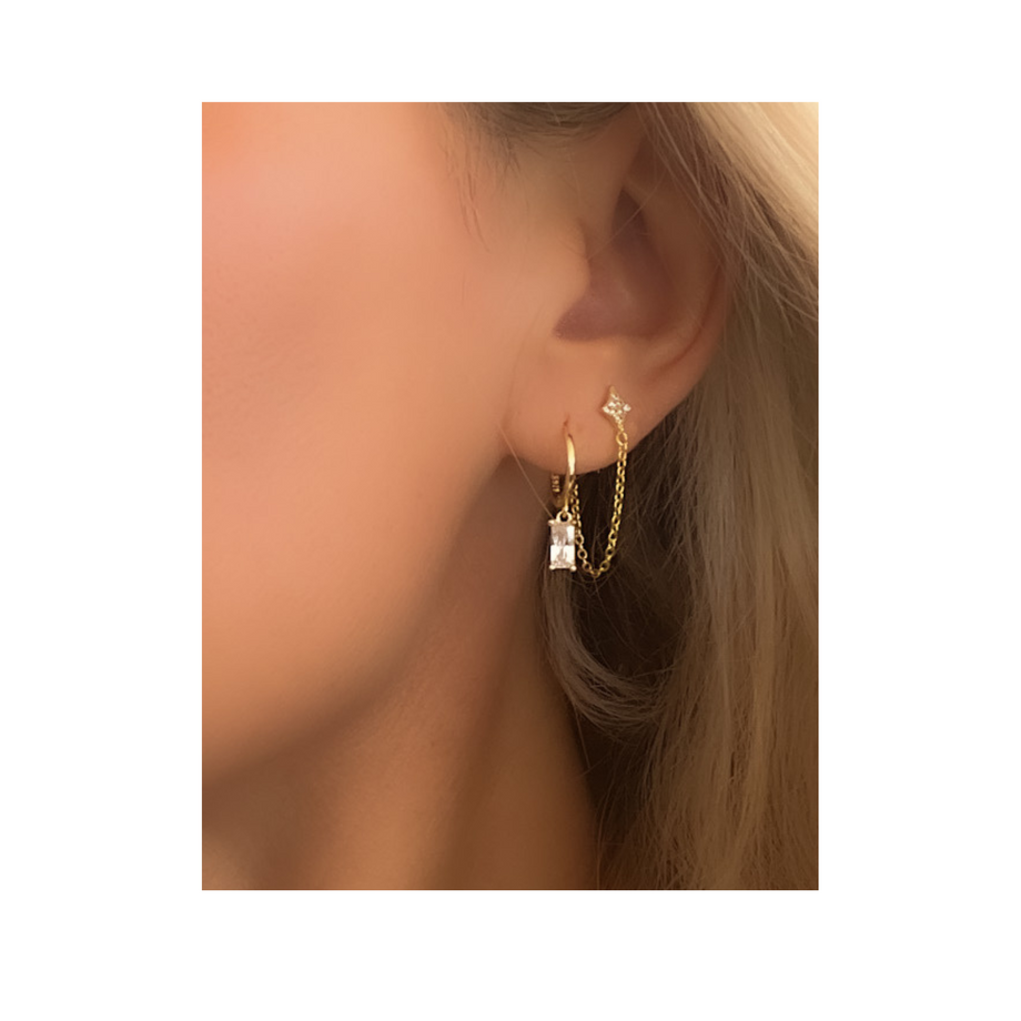 Lindi Kingi x Kelly - Byzantine Romance Gliding Star Studs | Gold