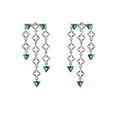 Lindi Kingi x Kelly - Byzantine Romance Emerald Byzante Earrings | Platinum