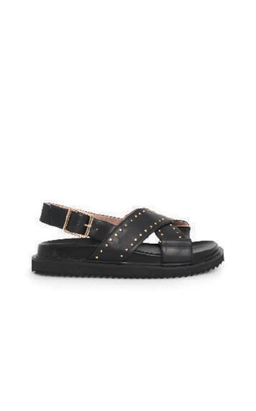 Nude Footwear - Loddie Sandal | Back and Gold Stud