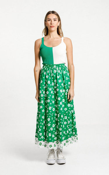 Thing Thing - Lucia Skirt | Green/White Garden