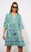 Haven - Lamu Tie Dress | Savanna Blue