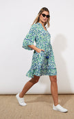 Haven - Lamu Tie Dress | Savanna Blue