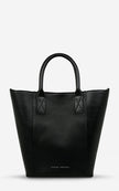 medium sized leather bag in black