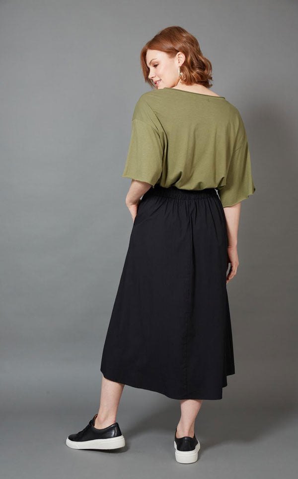 Eb & Ive - Studio Pleat Skirt | Ebony