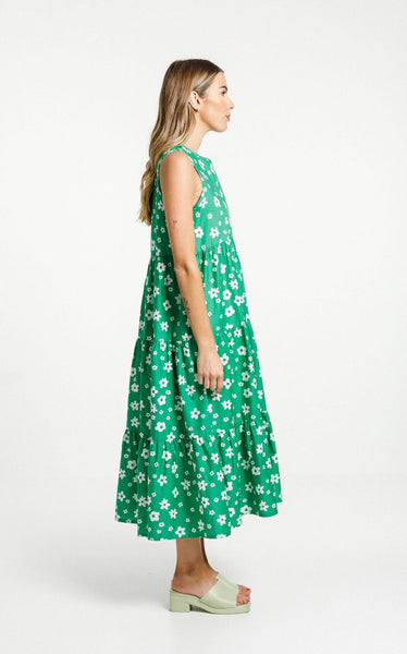 Thing Thing - Twirling Dress | Green/White Garden