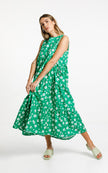 Thing Thing - Twirling Dress | Green/White Garden