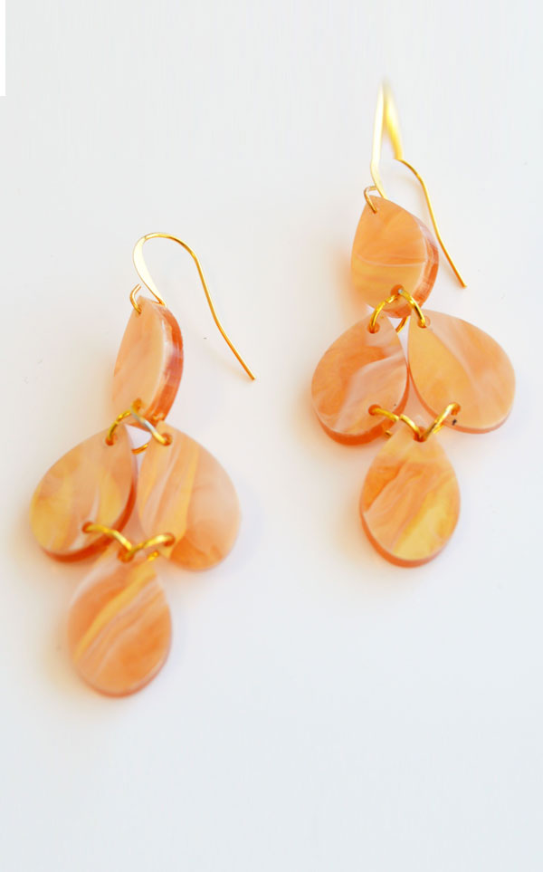 Hagen + Co - Paris Earrings | Peach Swirl