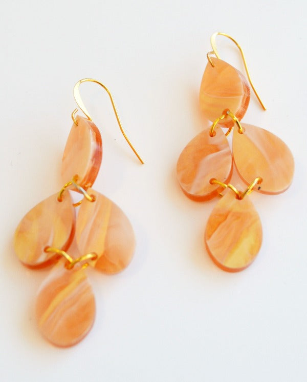 Hagen + Co - Paris Earrings | Peach Swirl