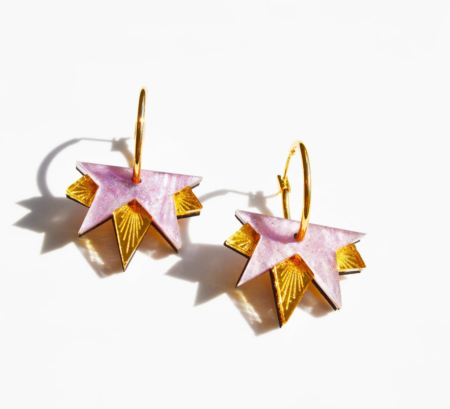 Hagen + Co - Lucky Star Earrings | Lilac