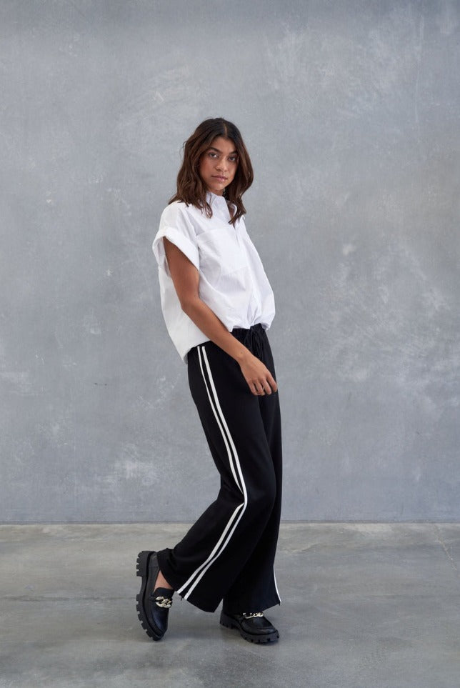 Style Laundry - Chelsea Wide Leg Jersey Pant | Black