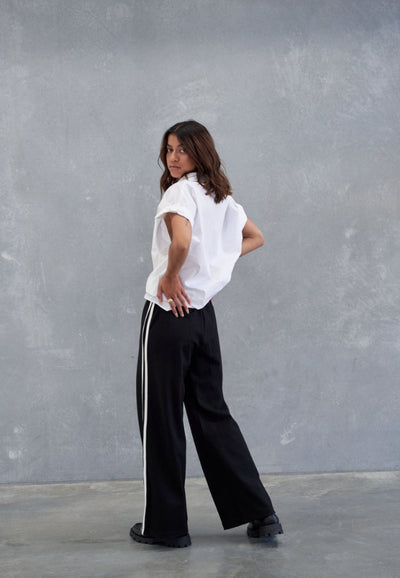 Style Laundry - Chelsea Wide Leg Jersey Pant | Black