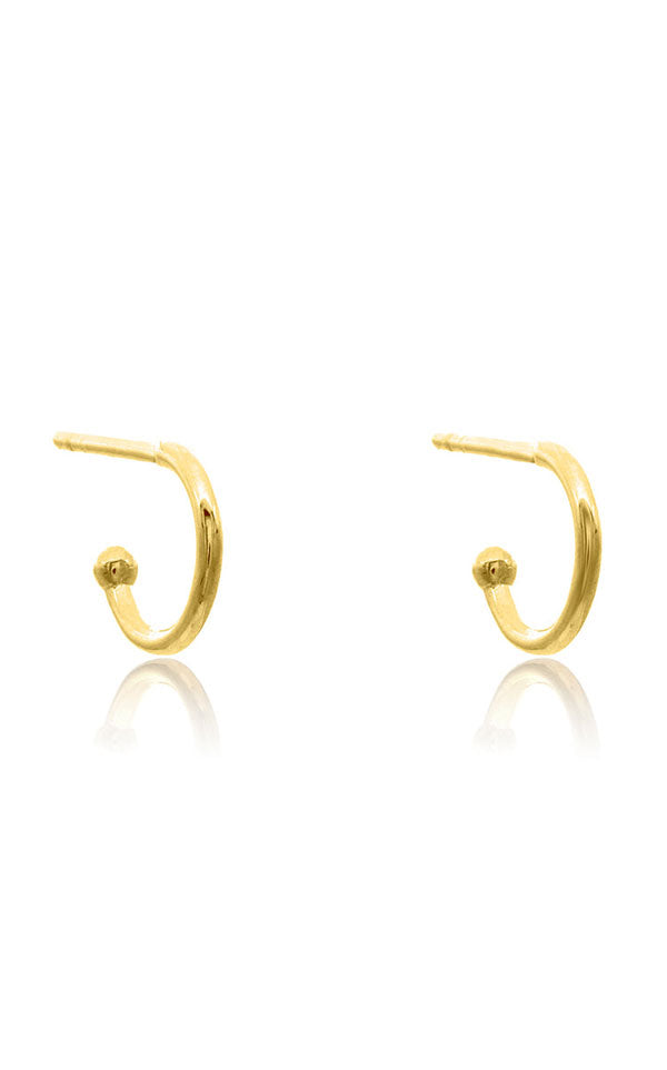 Linda Tahija - Base Hoop Earrings - Gold