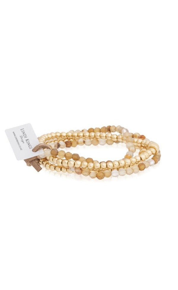 Lindi Kindi and Kelly narrow beaded bracelet in cinnamon shades. A hot favourite!