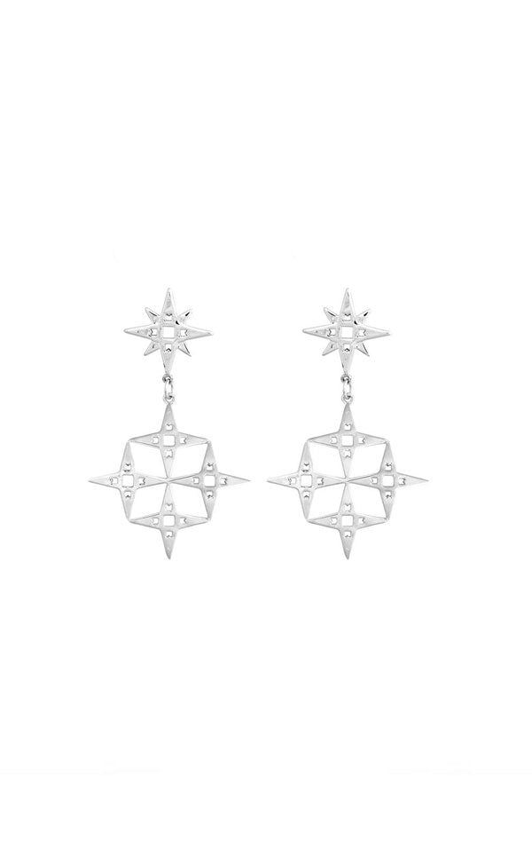 Lindi Kingi + Kelly - Constellation Mini Earrings | Platinum