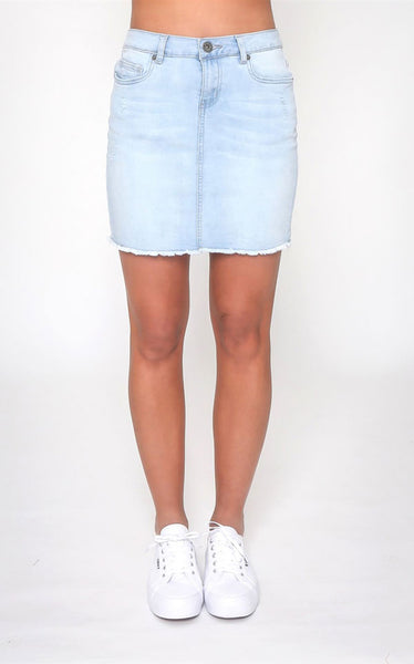 Leoni - Ella Denim Skirt Light Wash