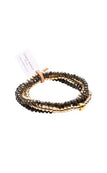 gold and olive beaded bracelet
