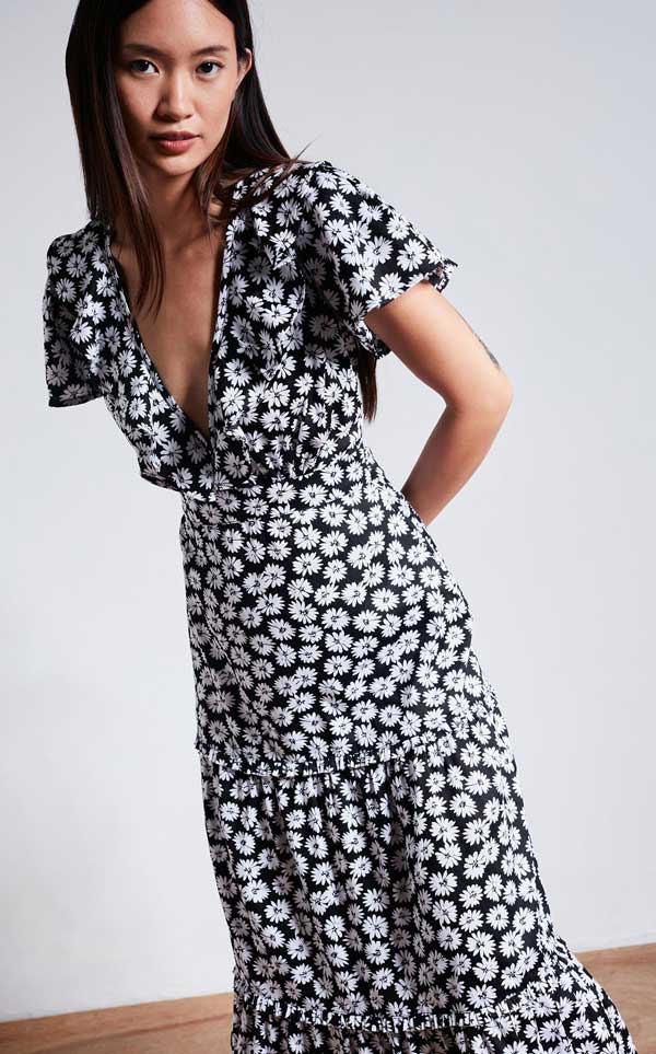 Rue Stiic - Lucille Maxi Dress - Black Dahlia Floral
