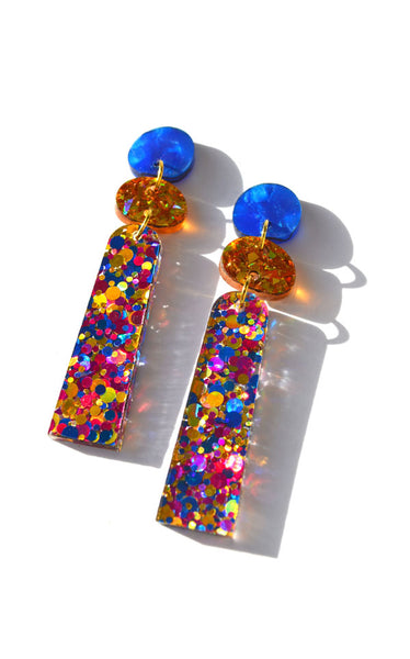 Hagen + Co - Trapeze Earrings | Electric Blue