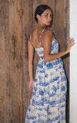 Florencia the Label - ATTICUS TIE UP MAXI DRESS - LA PALMA BLUE