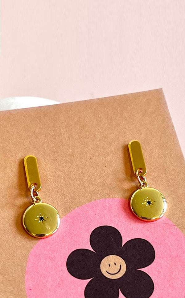 Penny Foggo - Tiny Blue Star Spot Drops | Gold