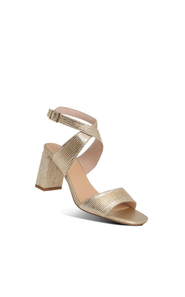 Nude Footwear - Hattie Heel | Warm Gold Crimp