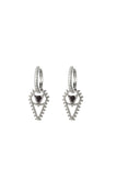 Lindi Kingi x Kelly - Hearts and Lovers Embellished Sleepers | Silver