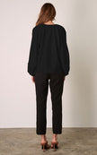 ESMAEE - IRENA V-NECK BLOUSE - BLACK