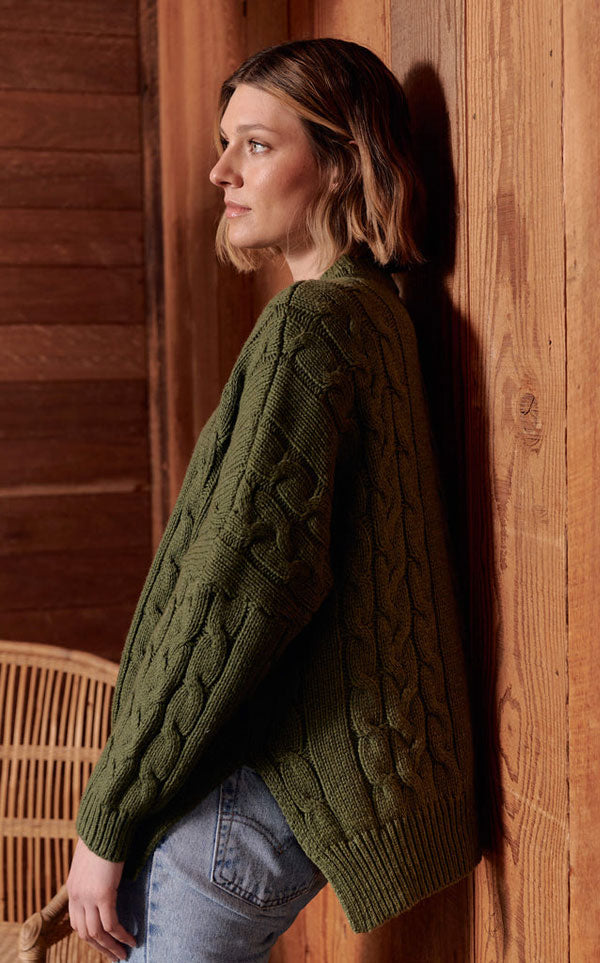 Maxted - Soft Touch Cable Pullover Thyme