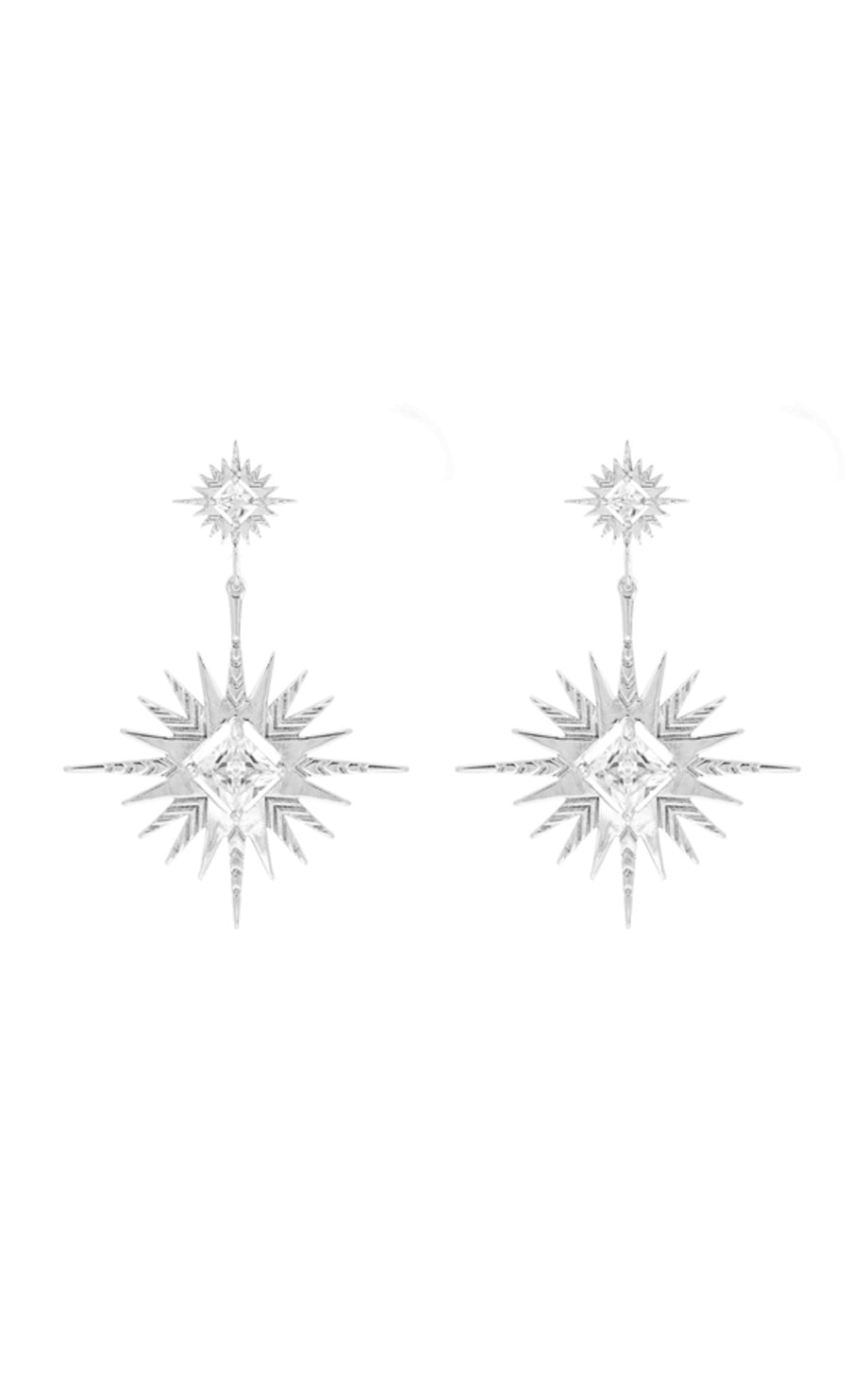 Lindi Kingi + Kelly - A Dusting of Jewels - Solar Earrings | Silver BIG