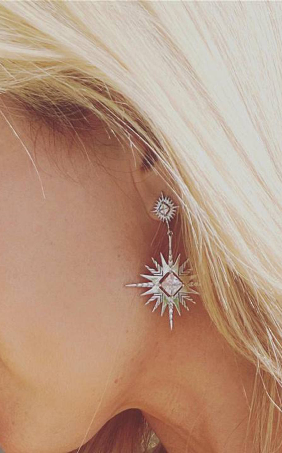 Lindi Kingi + Kelly - A Dusting of Jewels - Solar Earrings | Silver BIG