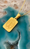 Lindi Kingi + Kelly - Saint Necklace (Rectangle) | Gold