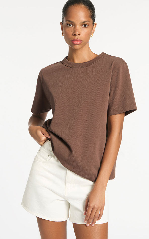 Status Anxiety - Feel Right Women's Tee | Coffee