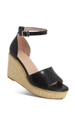 Nude Footwear - Tilley Wedge | Black Burnished