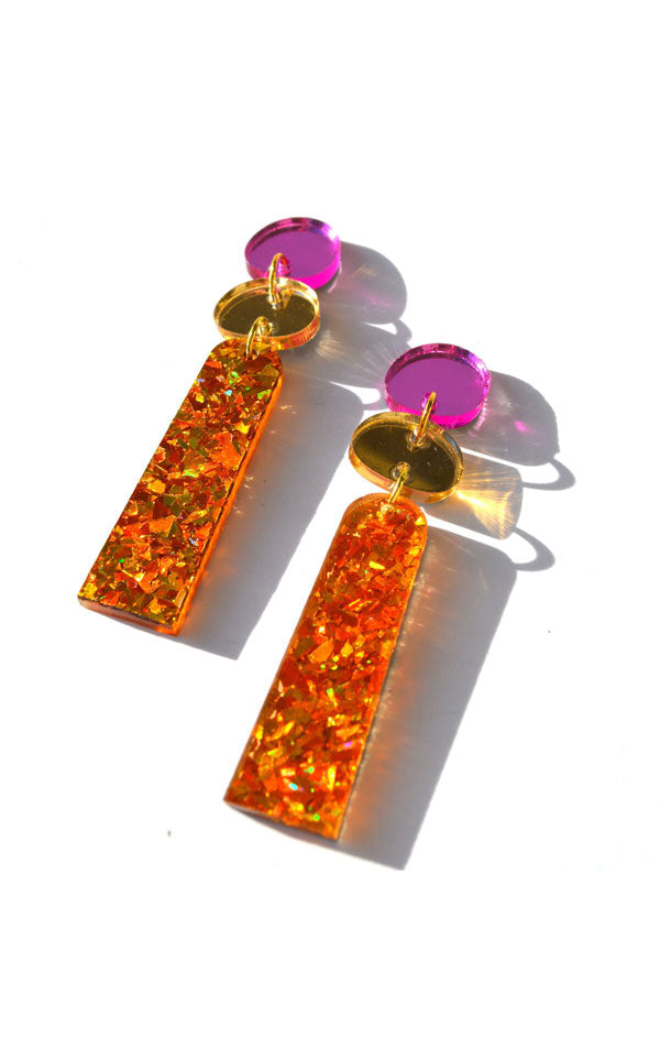 Hagen + Co - Trapeze Earrings | Amber