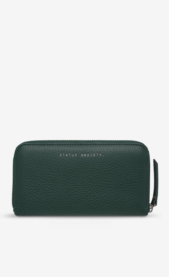 Yet to Come Zipped Leather Wallet Teal